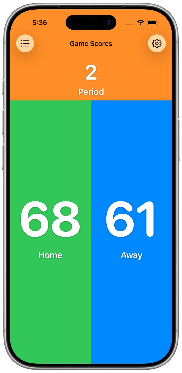 Game scores counters in KeepCount